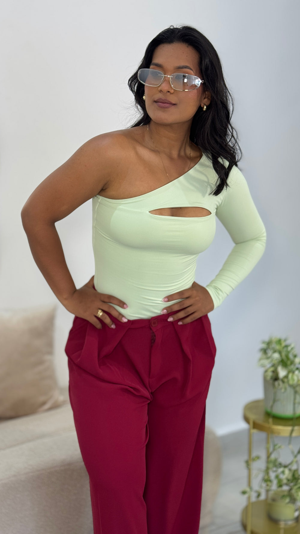BODY HOMBRO DIAGONAL ANITA VERDE PISTACHO