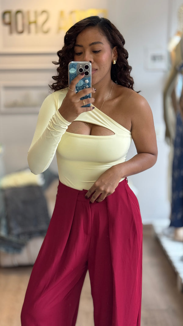 BODY HOMBRO DIAGONAL ANITA AMARILLO MANTEQUILLA