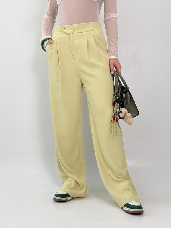 PANTALÓN DOBLE BOTÓN TULUM VERDE LIMA