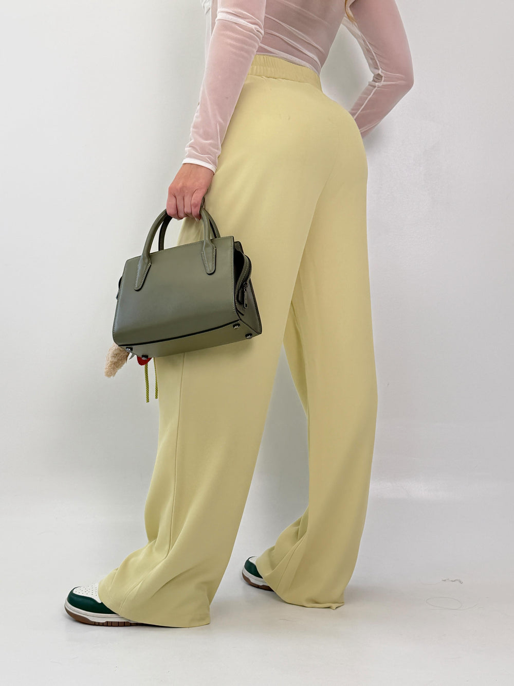 PANTALÓN DOBLE BOTÓN TULUM VERDE LIMA