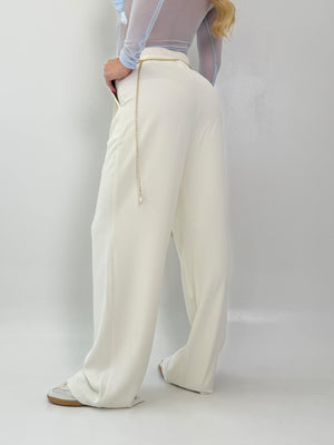 PANTALÓN DOBLE BOTÓN TULUM MARFIL