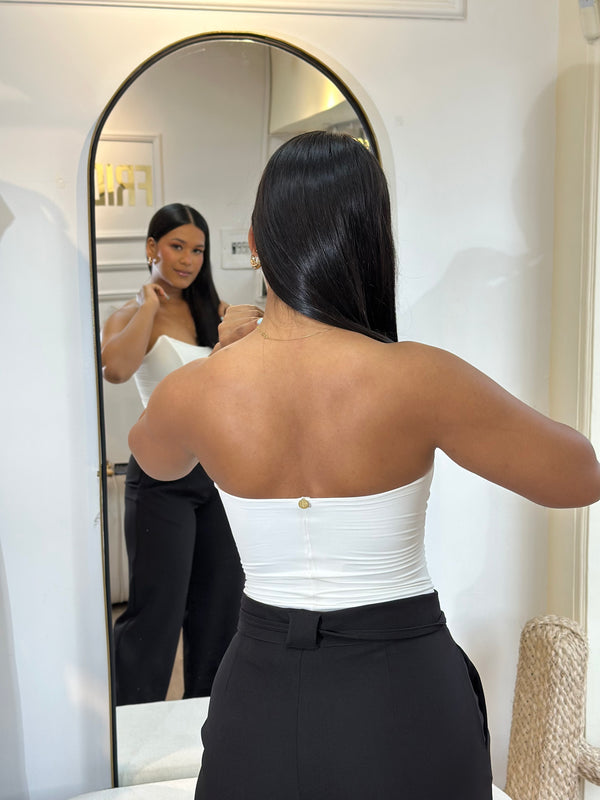 BODY STRAPLE CORSET LUXURY MARFIL