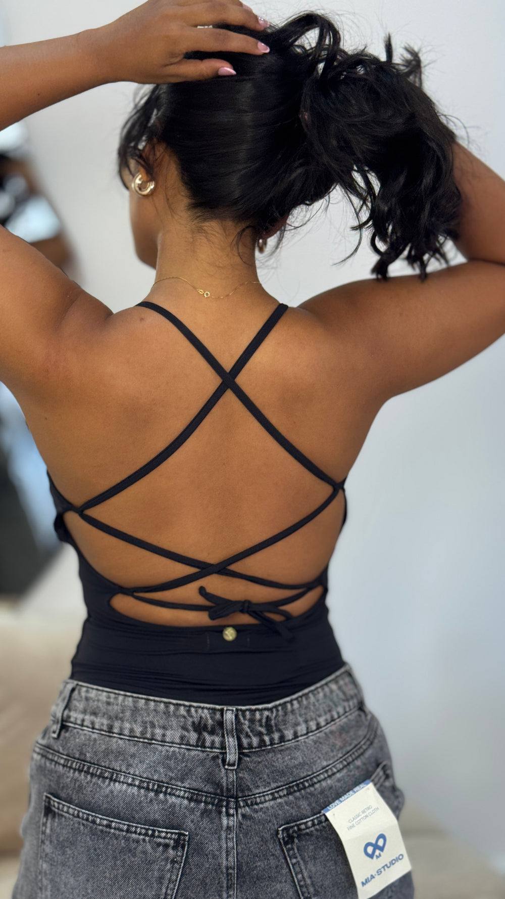BODY ESPALDA TIRAS CRUZADAS JUANITA NEGRO