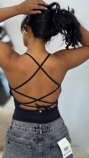 BODY ESPALDA TIRAS CRUZADAS JUANITA NEGRO