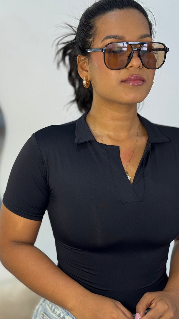 BODY CON CUELLO MARTINA NEGRO