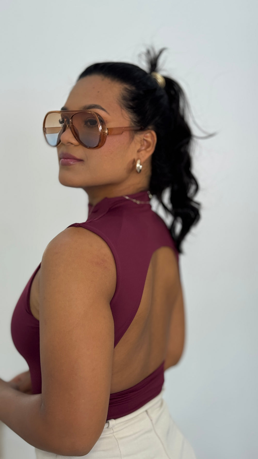 BODY CUELLO ESPALDA DESCUBIERTA BURGUNDY