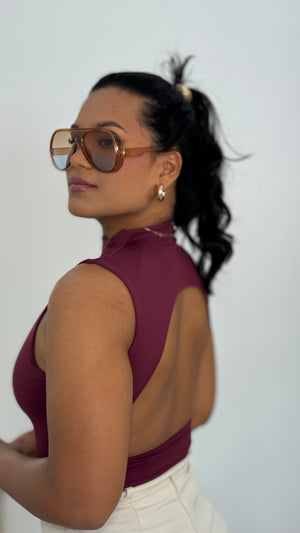 BODY CUELLO ESPALDA DESCUBIERTA BURGUNDY