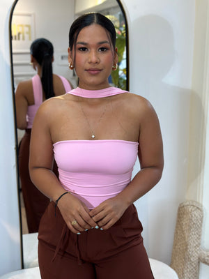 BODY STRAPLE BANDA ROSA PASTEL