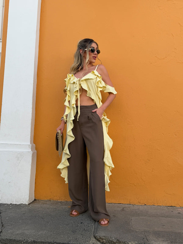 CARDIGAN MONROE AMARILLO